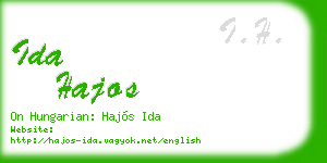 ida hajos business card
